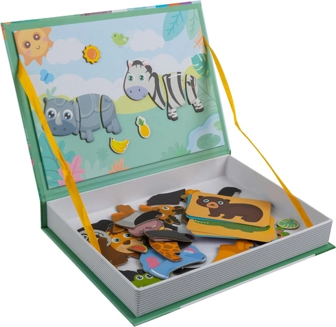 Herui toys magnetische montessori puzzel met Afrikaanse dieren