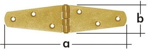 Driehoekig gevlochten scharnier 200 × 40 × 2 mm, geel verzinkt staal