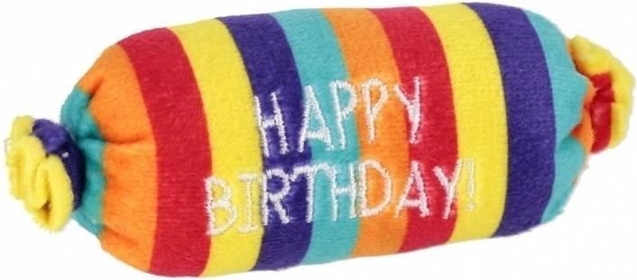 Plush toy with a birthday theme