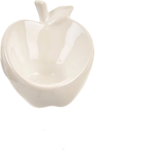 Ceramic apple candle holder – pearly white