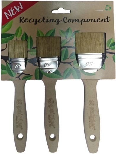 Set platte verfkwasten ECO RECYCLING 30/40/50 mm