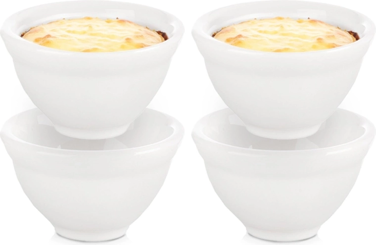 Porzellanschälchen für Vorspeisen 6 cm, 40 ml, Set aus 4 Stück