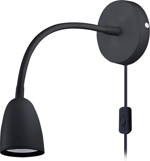 Solight LED-Wandleuchte mit Dimmfunktion, 4 W, 280 lm, 3000 K, schwarz