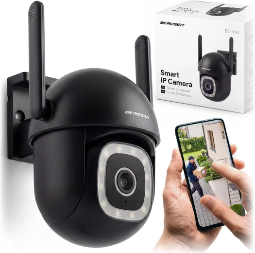 Berdsen Outdoor schwenkbare Wi‑Fi IP‑Kamera 5 MP mit Personenerkennung und Sirene