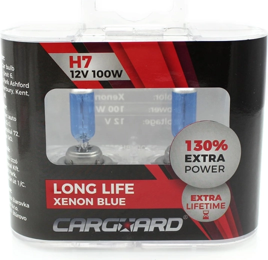 Halogeenlamp CARGUARD H7 12 V 100 W Long Life Xenon Blue