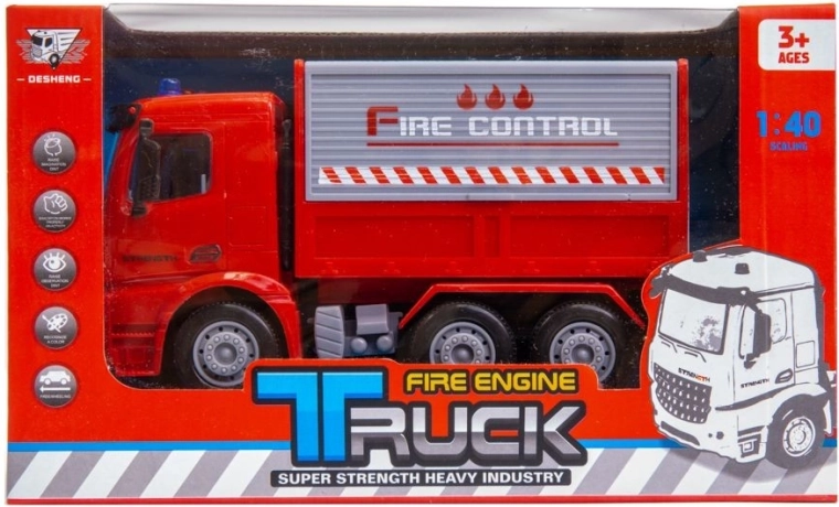 Feuerwehrauto mit Friktionsantrieb – 1 Stück
