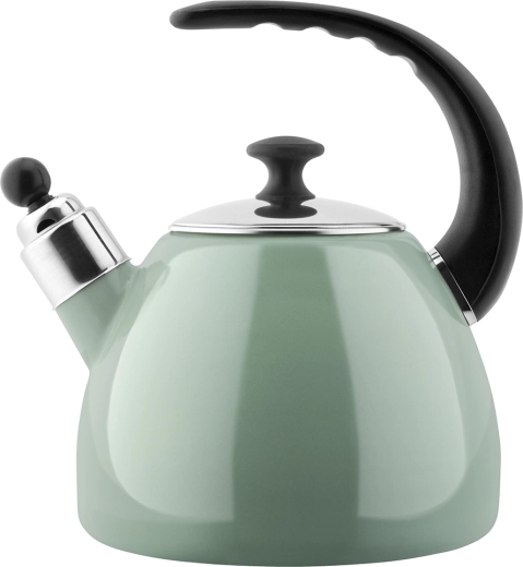 Geëmailleerde waterketel Balbina kegel 2,5 l saliegroen