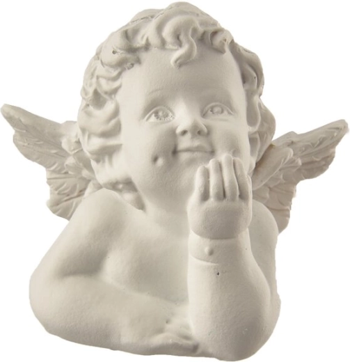 White Ceramic Angel 9 × 5 × 8 cm