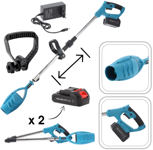 Cordless leaf blower 21 V 380 W