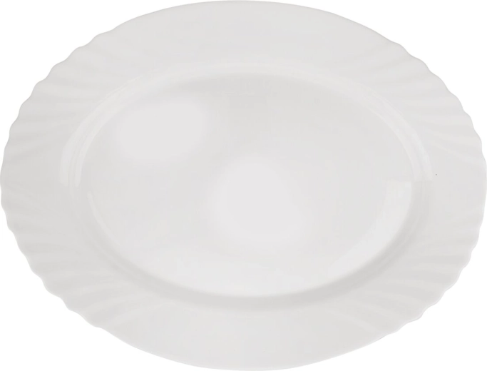 LUNA opal glass serving plate, waves, 23 × 15 cm