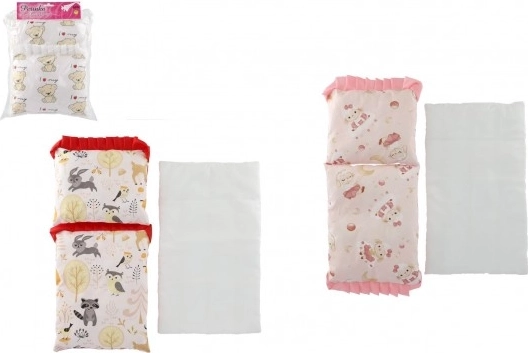 Bettdecke und Kissen mit Unterlage für Puppen