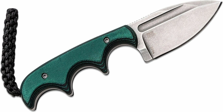 Lame fixe Spear Point avec finition stonewash