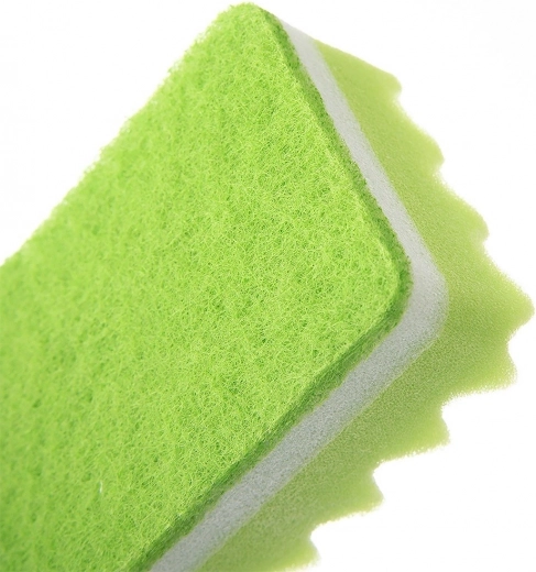 Dubbele zijde voor zachte én grondige reiniging