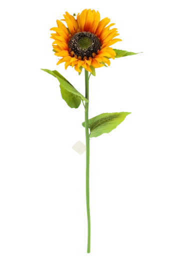 Artificial decorative sunflower branch 80 cm