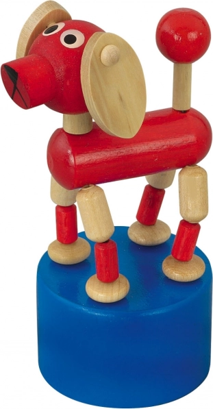 Detoa houten duw-figuur hond