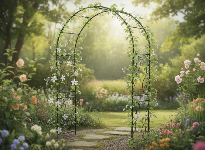 Idéale comme portail d’entrée et support pour grimpantes