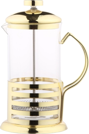 Glass tea pot with stainless steel infuser 1 l, gold