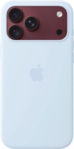 Coque en silicone avec MagSafe pour iPhone 18 Pro Max – bleu froid