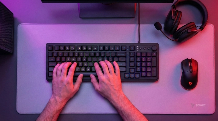 Quiet membrane switches and durable ABS keys