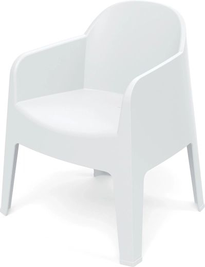 Chaise avec accoudoirs Ferne MILANE blanche
