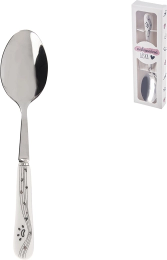 Cuillère Amour infini – chien, métal/céramique, 1 pc