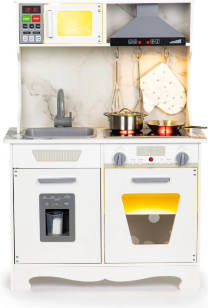 Houten kinderkeuken met licht- en geluidseffecten + accessoires ECOTOYS