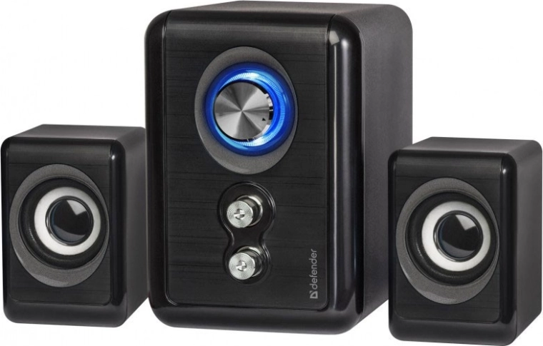 Kabelgebundene 2.1-Lautsprecher mit USB-Stromversorgung und LED