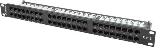 Panneau de brassage 48 ports 1U cat.6 noir