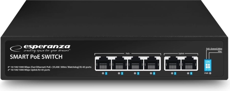 4× PoE pour caméras IP et autres appareils