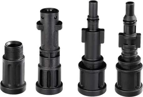 4 Adapter für den einfachen Anschluss an den Hochdruckreiniger