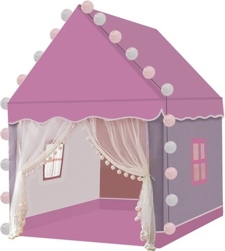 Kinderspeeltent met LED-lichtjes – roze KRUZZEL