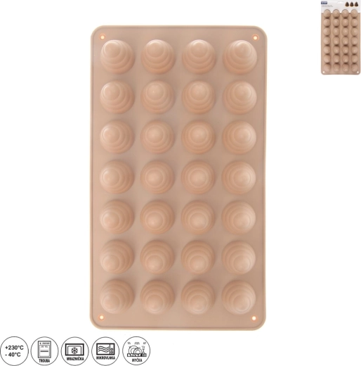 Siliconen vorm bijenkorfjes (28 stuks) beige
