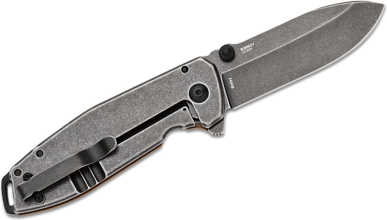 D2 steel with Black Stonewash finish