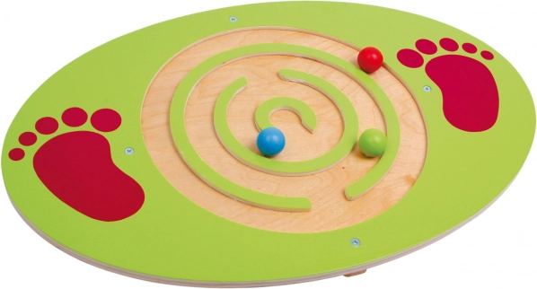 Houten balansbord met labyrint