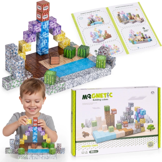 Magnetische bouwset voor kinderen, 88 stuks