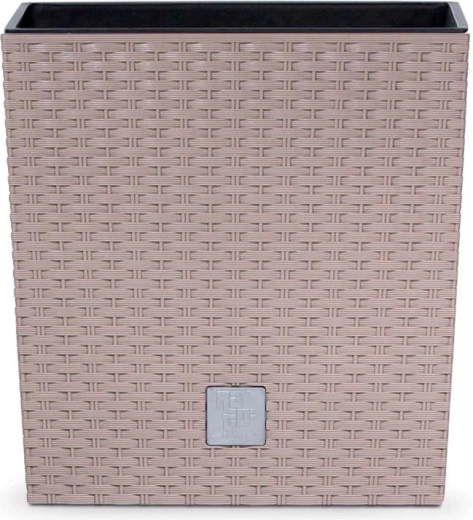 Blumentopf Rato Low mit Einsatz 32 cm – Mocca