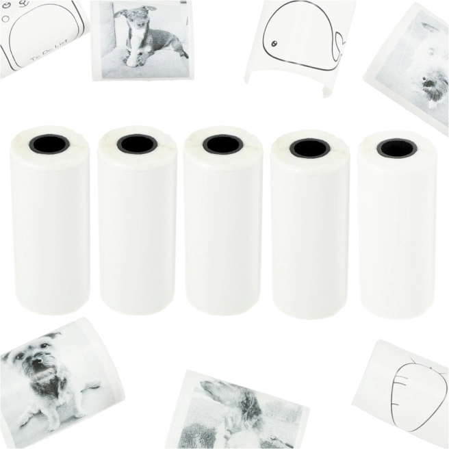Self-Adhesive Replacement Rolls for Mini Printer Thermal Paper
