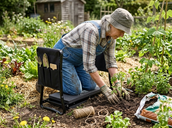Zachte EVA-pad en handgrepen voor steun