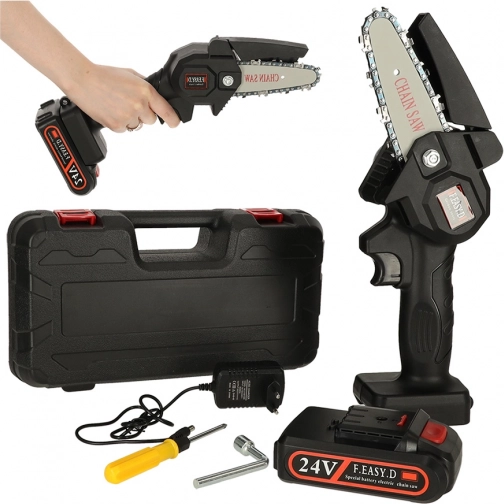 Battery-Powered Mini Chainsaw in Carry Case