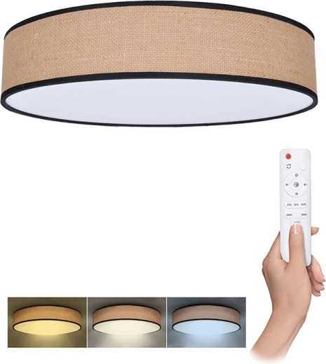 Solight LED plafond- en wandlamp Brownie met afstandsbediening 48 W, 3360 lm, 40 cm, CCT, dimbaar