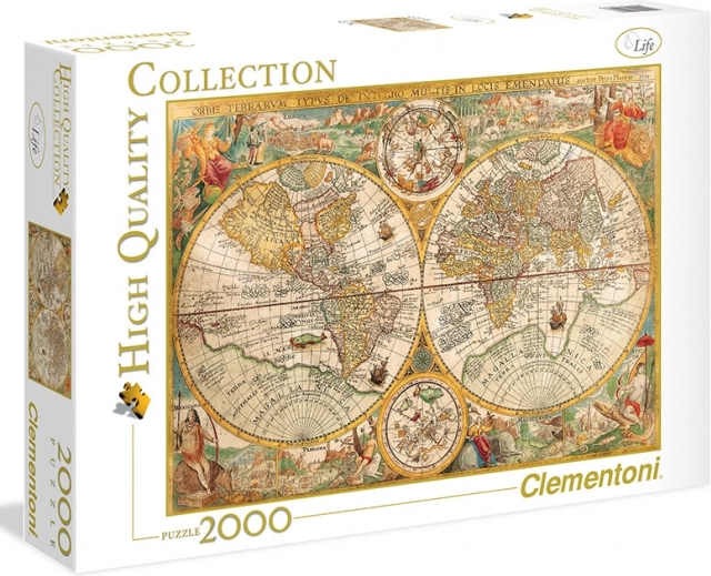 Puzzle 2000 Pieces Old World Map