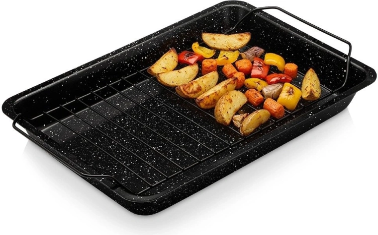Vilde Granitica baking tray with rack 31.5 × 21.5 × 3.5 cm