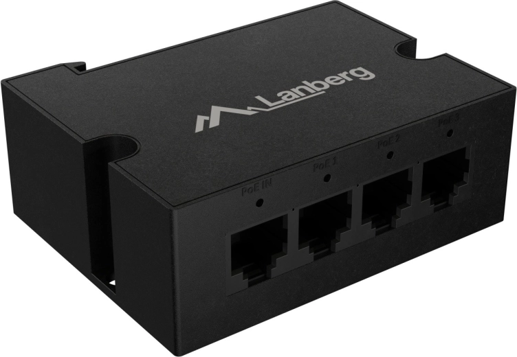 1× PoE-ingang en 3× PoE-uitgang voor aftakken van een installatie