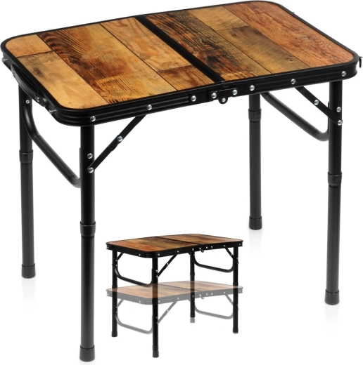 Vilde klappbarer Camping-Tisch 2-in-1 mit höhenverstellbar 60 × 40 cm