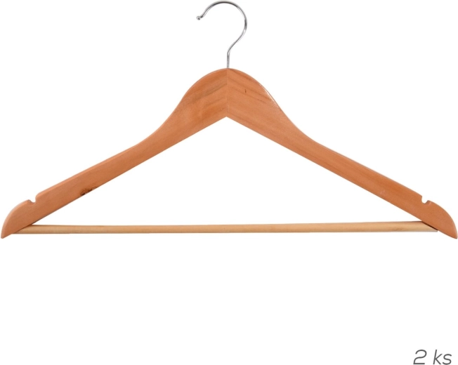Cintre rotatif bois/métal pour vêtements – 2 pièces