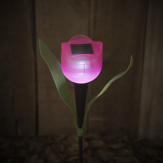 LED-solarentuinlamp in de vorm van een tulp - 1 stuk