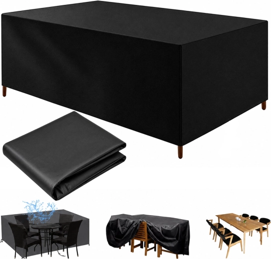 Housse de protection imperméable (bâche) pour mobilier de jardin et table de traiteur 250 × 210 × 90 cm