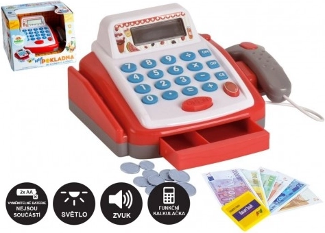 Kleine digitale Kinderkasse mit Zubehör, Licht und Sound