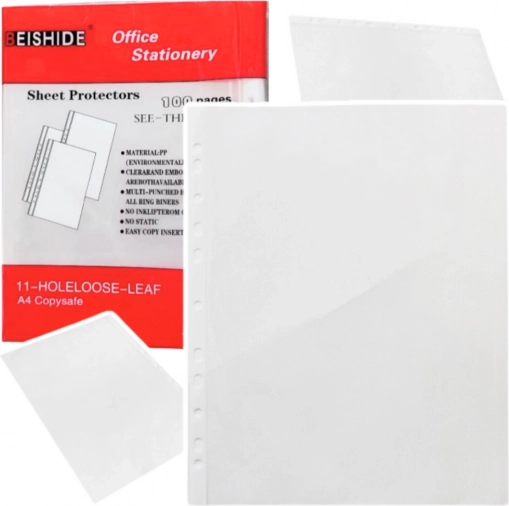 Transparante documenthoezen A4, 100 stuks