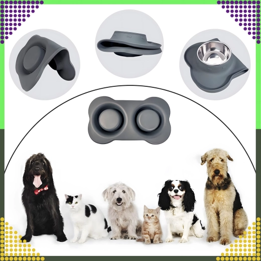 Coin repas stable et propre pour chiens et chats